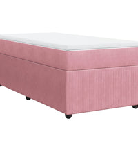 Boxspringbett mit Matratze Rosa 100x200 cm Samt