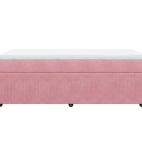 Boxspringbett mit Matratze Rosa 100x200 cm Samt