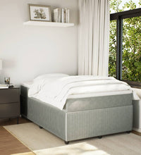 Boxspringbett mit Matratze Hellgrau 120x190 cm Samt
