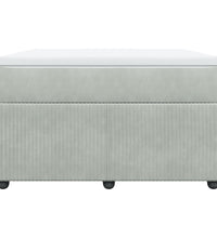 Boxspringbett mit Matratze Hellgrau 120x190 cm Samt