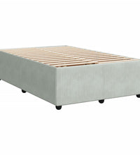 Boxspringbett mit Matratze Hellgrau 120x190 cm Samt