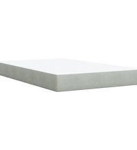 Boxspringbett mit Matratze Hellgrau 120x190 cm Samt