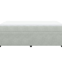 Boxspringbett mit Matratze Hellgrau 120x190 cm Samt