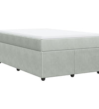 Boxspringbett mit Matratze Hellgrau 120x190 cm Samt
