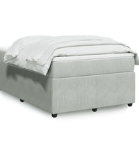 Boxspringbett mit Matratze Hellgrau 120x190 cm Samt