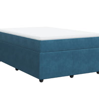 Boxspringbett mit Matratze Dunkelblau 120x190 cm Samt