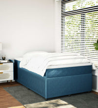 Boxspringbett mit Matratze Dunkelblau 120x190 cm Samt