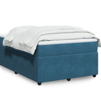Boxspringbett mit Matratze Dunkelblau 120x190 cm Samt
