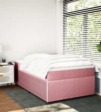 Boxspringbett mit Matratze Rosa 120x190 cm Samt