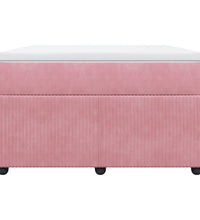 Boxspringbett mit Matratze Rosa 120x190 cm Samt