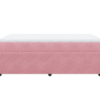 Boxspringbett mit Matratze Rosa 120x190 cm Samt
