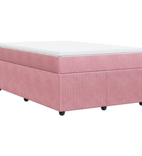 Boxspringbett mit Matratze Rosa 120x190 cm Samt