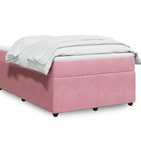 Boxspringbett mit Matratze Rosa 120x190 cm Samt