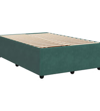 Boxspringbett mit Matratze Dunkelgrün 120x200 cm Samt