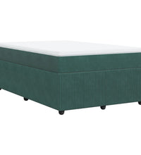 Boxspringbett mit Matratze Dunkelgrün 120x200 cm Samt