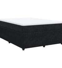 Boxspringbett mit Matratze Schwarz 140x190 cm Samt