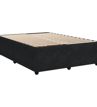 Boxspringbett mit Matratze Schwarz 140x200 cm Samt