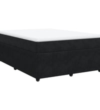 Boxspringbett mit Matratze Schwarz 160x200 cm Samt