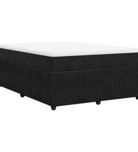 Boxspringbett mit Matratze Schwarz 160x200 cm Samt