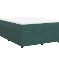 Boxspringbett mit Matratze Dunkelgrün 160x200 cm Samt