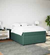 Boxspringbett mit Matratze Dunkelgrün 160x200 cm Samt
