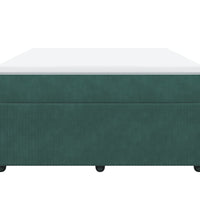 Boxspringbett mit Matratze Dunkelgrün 160x200 cm Samt