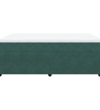 Boxspringbett mit Matratze Dunkelgrün 160x200 cm Samt