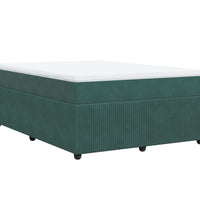 Boxspringbett mit Matratze Dunkelgrün 160x200 cm Samt