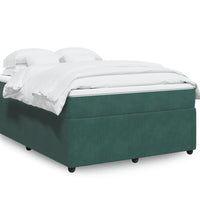 Boxspringbett mit Matratze Dunkelgrün 160x200 cm Samt