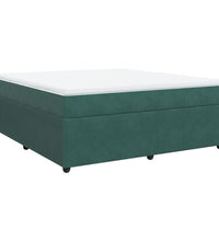 Boxspringbett mit Matratze Dunkelgrün 180x200 cm Samt