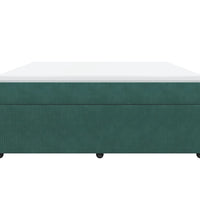 Boxspringbett mit Matratze Dunkelgrün 180x200 cm Samt