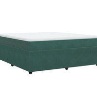Boxspringbett mit Matratze Dunkelgrün 180x200 cm Samt
