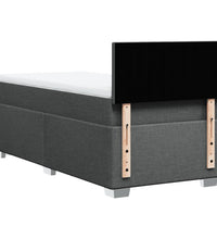 Boxspringbett mit Matratze Dunkelgrau 80x200 cm Stoff