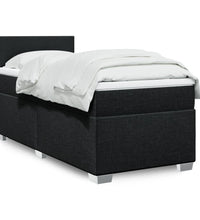 Boxspringbett mit Matratze Schwarz 80x200 cm Stoff