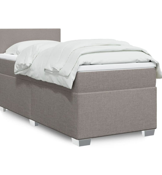 Boxspringbett mit Matratze Taupe 80x200 cm Stoff