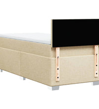 Boxspringbett mit Matratze Creme 80x200 cm Stoff
