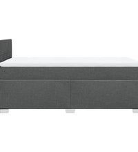 Boxspringbett mit Matratze Dunkelgrau 80x200 cm Stoff