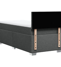 Boxspringbett mit Matratze Dunkelgrau 80x200 cm Stoff