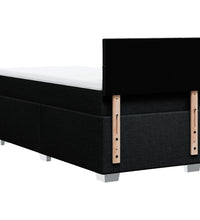 Boxspringbett mit Matratze Schwarz 80x200 cm Stoff