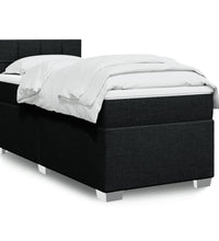 Boxspringbett mit Matratze Schwarz 80x200 cm Stoff