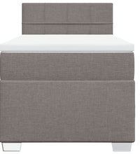 Boxspringbett mit Matratze Taupe 80x200 cm Stoff