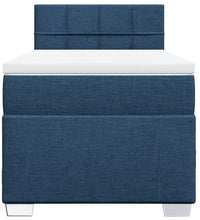 Boxspringbett mit Matratze Blau 80x200 cm Stoff