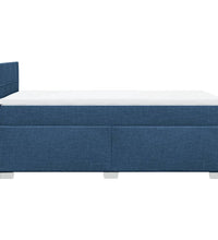 Boxspringbett mit Matratze Blau 80x200 cm Stoff