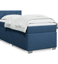 Boxspringbett mit Matratze Blau 80x200 cm Stoff