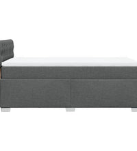 Boxspringbett mit Matratze Dunkelgrau 80x200 cm Stoff