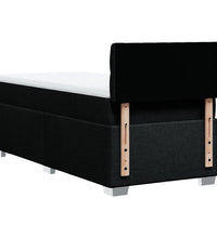 Boxspringbett mit Matratze Schwarz 80x200 cm Stoff