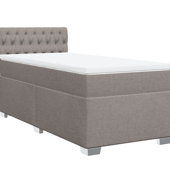 Boxspringbett mit Matratze Taupe 80x200 cm Stoff