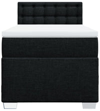 Boxspringbett mit Matratze Schwarz 80x200 cm Stoff