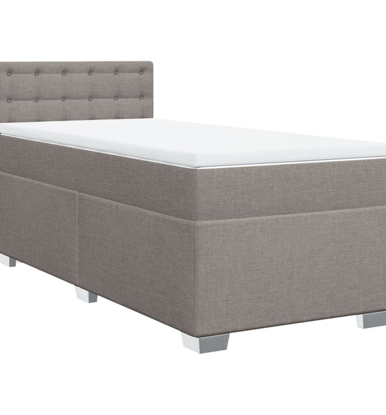 Boxspringbett mit Matratze Taupe 80x200 cm Stoff