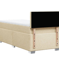 Boxspringbett mit Matratze Creme 80x200 cm Stoff